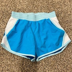 Blue colorblock champion running shorts